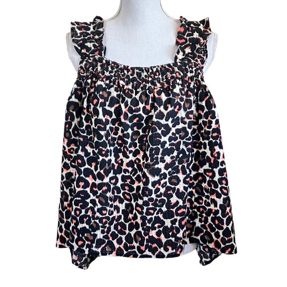 New Who What Wear Ruffle Leopard Print Tank Blouse XXL - Picture 1 of 4